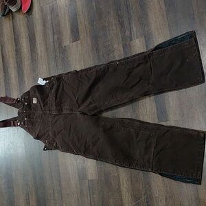 Carhartt Men's Dark Brown Overalls 36x32